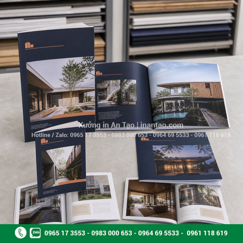 Các khổ in catalogue A4 A5 và khổ vuông Các khổ in catalogue A4 A5 và khổ vuông hoàn thiện