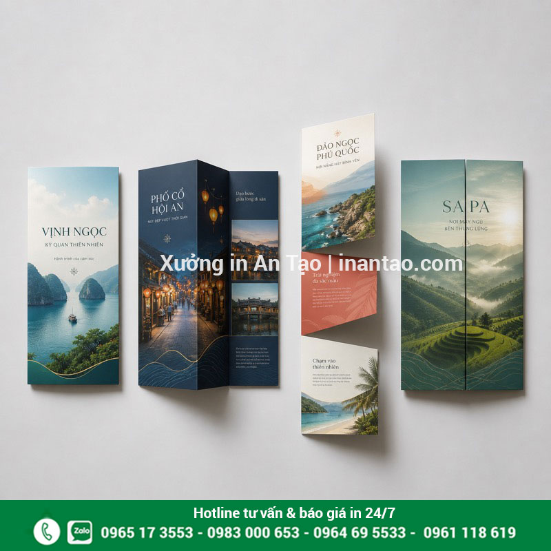 Các kiểu gấp brochure phổ biến Các kiểu gấp dùng khi in brochure gồm gấp đôi gấp ba chữ Z và cửa sổ