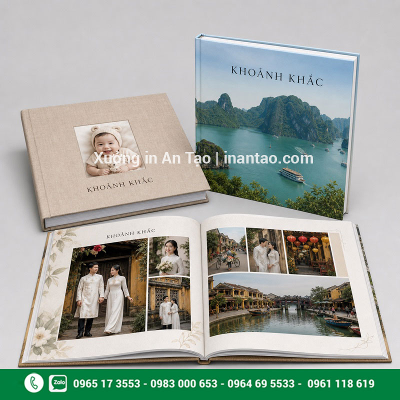 Mẫu photobook theo yêu cầu đa dạng chủ đề Các mẫu in photobook theo yêu cầu cho cưới em bé và du lịch