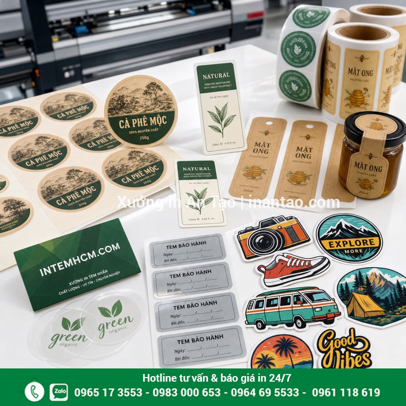 In decal sắc nét theo yêu cầu tại intemhcm.com Mẫu in decal tem nhãn và sticker hoàn chỉnh tại intemhcm.com
