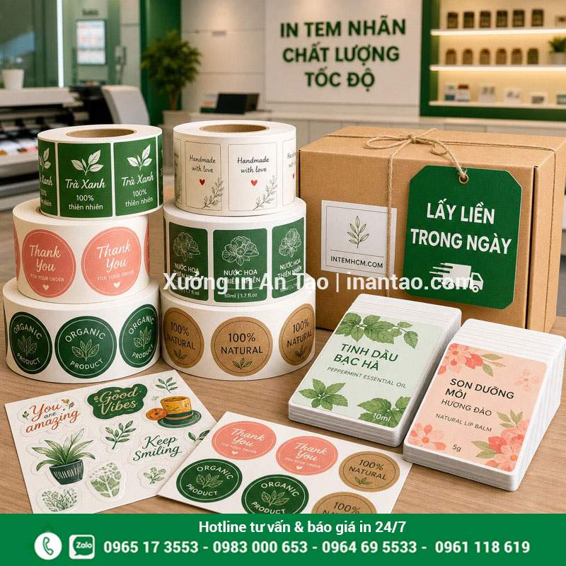 In decal lấy liền trong ngày theo lịch xưởng Đơn in decal lấy liền đã in bế và đóng gói