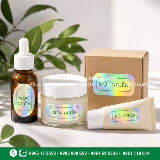 In tem 7 màu: tem nhãn bắt sáng nổi bật cho mọi bao bì