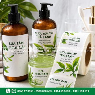 In tem nhãn decal nhựa chống ẩm cho chai lọ