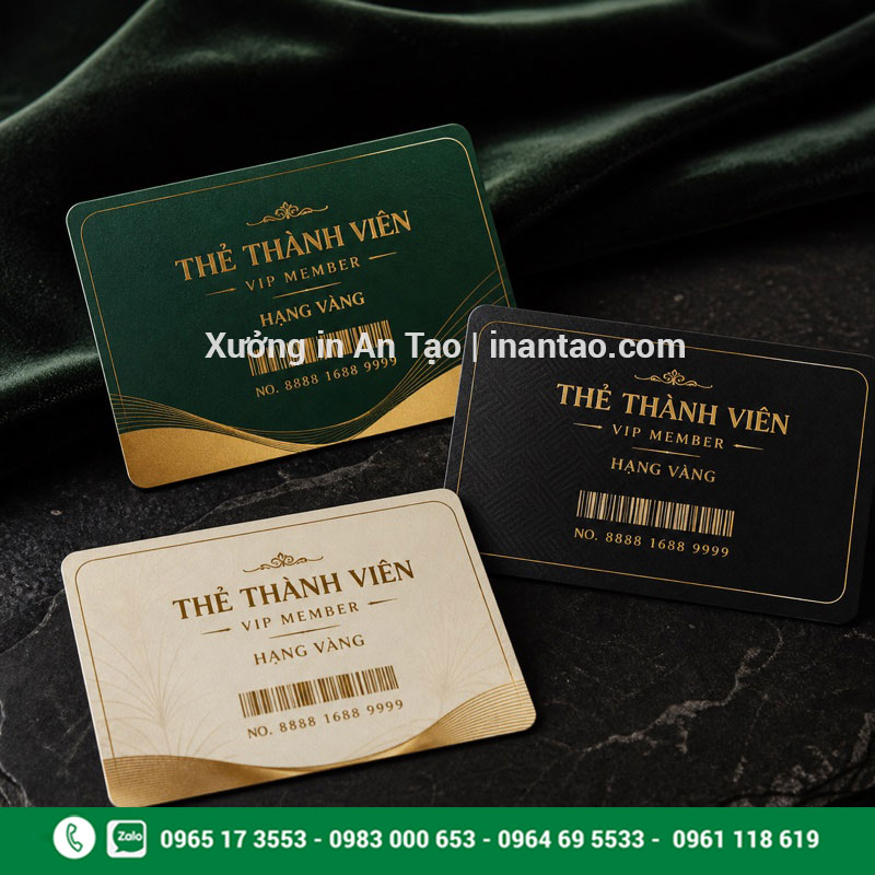 Mẫu thẻ thành viên VIP bằng nhựa PVC In thẻ nhựa thành viên và thẻ VIP cao cấp