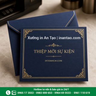 In thiệp mời sự kiện đẹp, đúng màu, giá xưởng tại TP.HCM