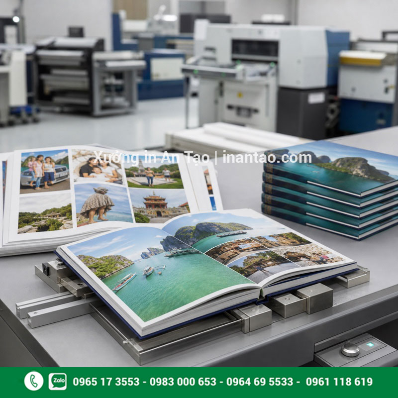 Sản xuất photobook bằng thiết bị in hiện đại Quy trình in photobook tại xưởng intemhcm.com