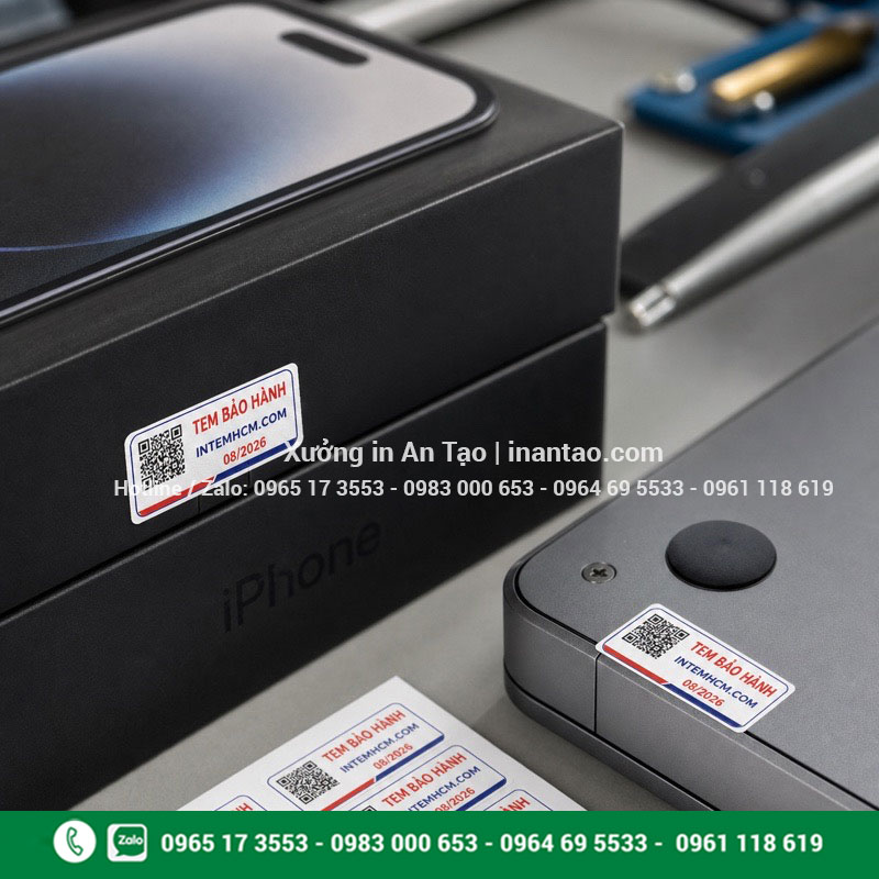 Ứng dụng tem bảo hành niêm phong thiết bị Tem bảo hành dán niêm phong hộp và thiết bị điện tử