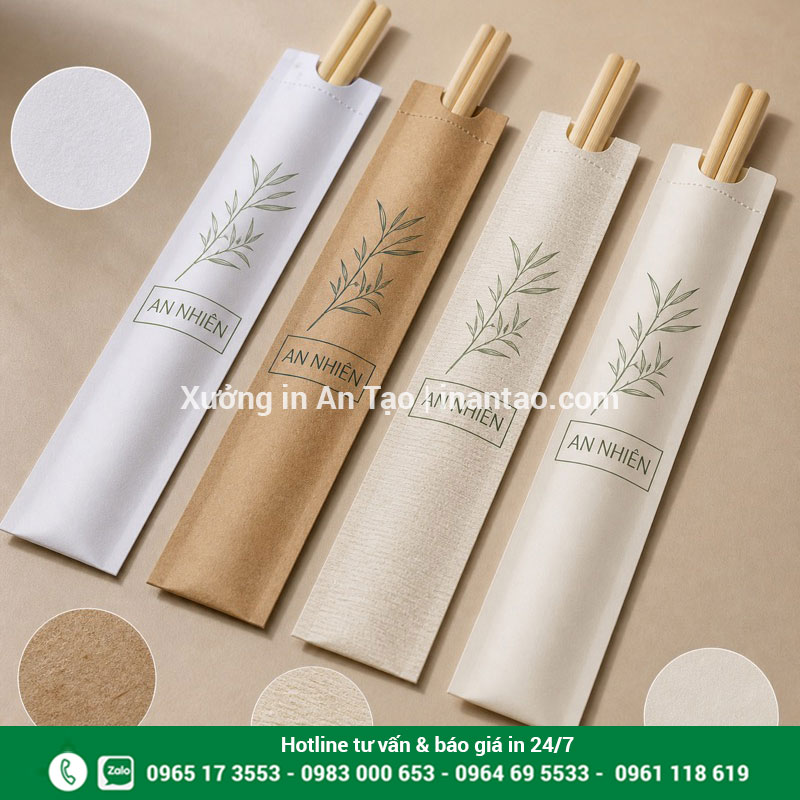 Chọn chất liệu in vỏ đũa phù hợp Các chất liệu giấy dùng để in vỏ đũa theo yêu cầu