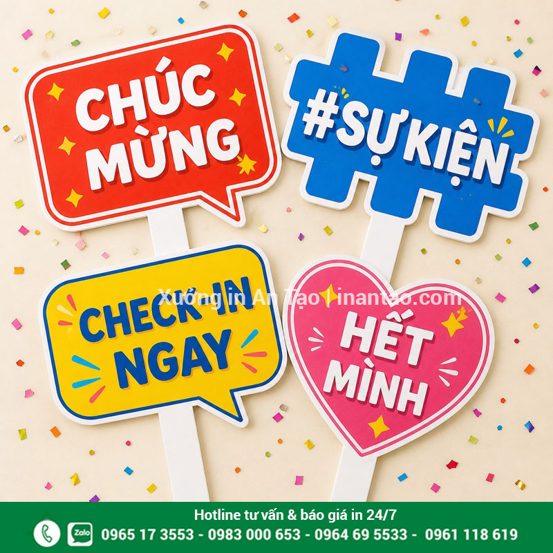 Thiết kế hashtag sự kiện vui nhộn, dễ check-in Bộ hashtag sự kiện nhiều màu dùng làm đạo cụ chụp ảnh