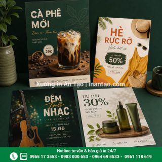 In poster quảng cáo sắc nét, giá xưởng tại TPHCM