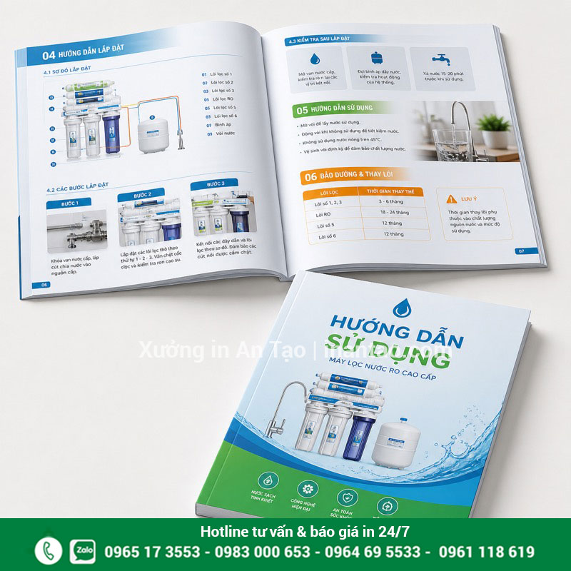 In sách màu và sách hướng dẫn sử dụng hoàn chỉnh Mẫu in sách màu hướng dẫn sử dụng có hình ảnh sắc nét