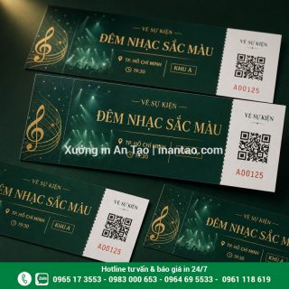 In vé sự kiện giá rẻ, thiết kế đẹp theo yêu cầu tại TP HCM