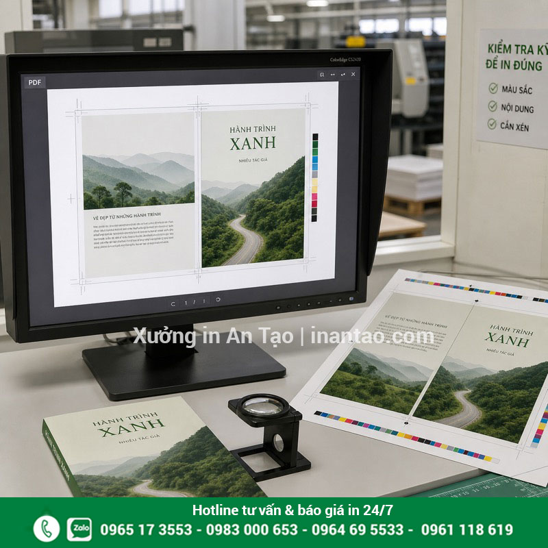 Kiểm file PDF để in sách đúng màu và đúng khổ Kiểm tra file PDF và bản in thử trước khi in sách