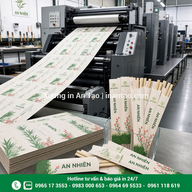 Quy trình sản xuất bao đũa tại xưởng Quy trình in bao đũa trên máy và gia công thành phẩm